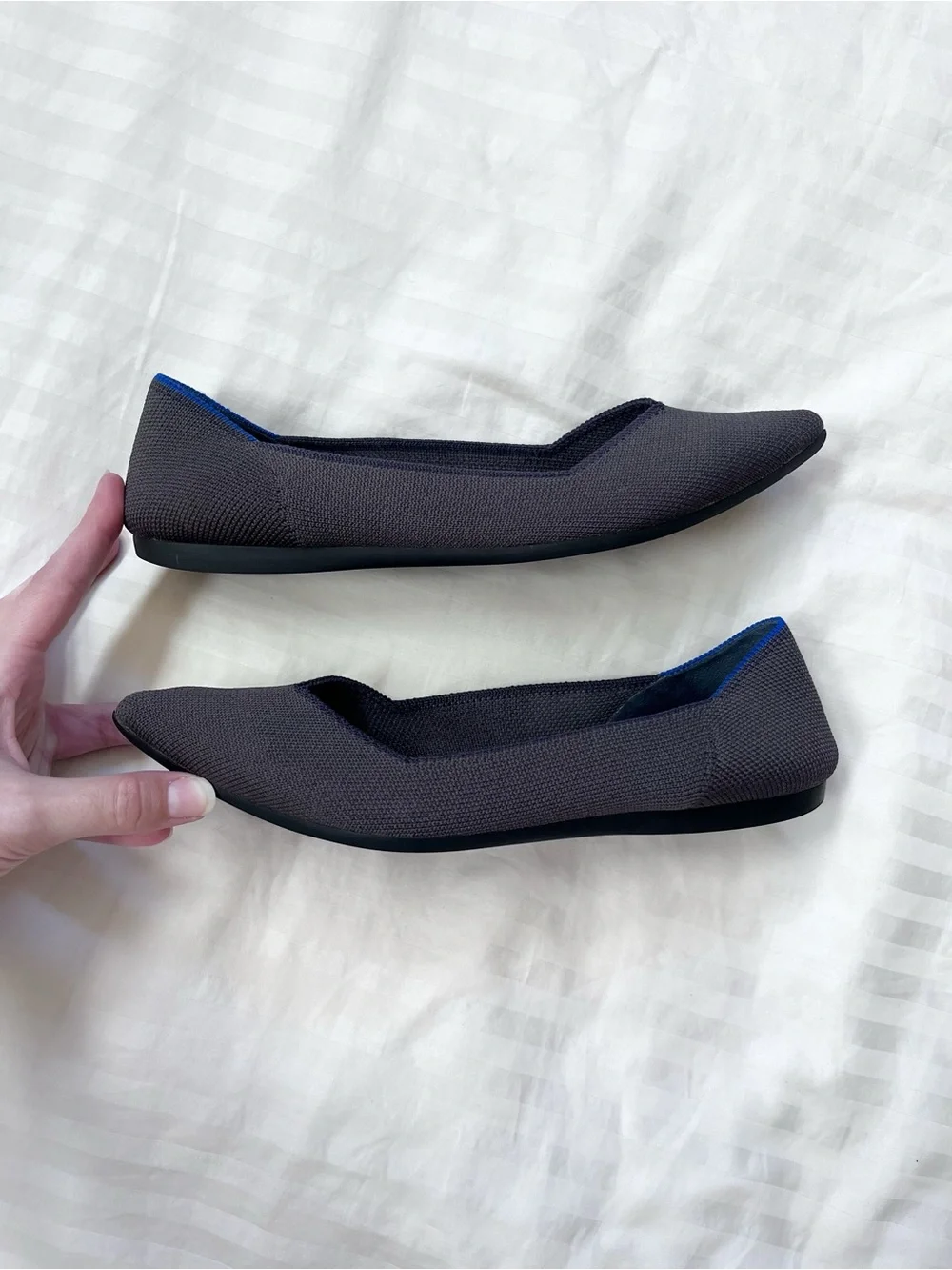 Rothy’s | EUC - The Point Knit Ballet Flats | Charcoal, Size 6.5